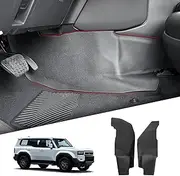 SMABEE 2PCS Center Console Side Anti-Kick Mat for 2024 2025 Toyota Land Cruiser Prado 250 LC250 J250 Accessories TPE Dirt Protector Cover Pad, Driver/Passenger Side Paste Installation Interior Black