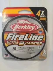 Berkley Fire Line Ultra 8 Carrier Fire line 30lb Freshwater and Saltwater 125yds