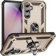 [YBROY] Case for Motorola Edge 30 Pro, Soft TPU + Hard PC, Full Body Rugged Shockproof Case, Stand Function, Anti-Scratch Cover for Motorola Edge 30 Pro.(Gold)