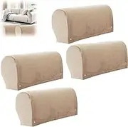 4PCS Sofa Armrest Cover, Armchair Covers for Chairs and Sofas Armchair Covers Elastic Stretch Furniture Accessories Couch Protector, for Chairs and Sofas
