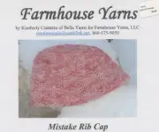 Farmhouse Yarns Knitting Pattern - Mistake Rib Cap - Hat, Adults