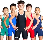 [Elite Sports] Wrestling Youth Singlets Standard Kids Wrestling Singlet