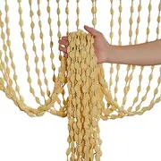 Beaded Door Curtain, Decorative Tassel Drape, Rope Hanging Background Accent, 100 x 200 cm Soft Flowing Design, Apartment Balcony Bedroom Decor Achieve a Sophisticated Look