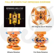 Vikus RC Stunt Car, EssentialPRO 4WD Remote Control Car, Double Sided Rotating