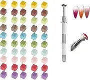 HIGHROCK100Pcs Nail Art Sponges and 1Nail Sponge Metal Gripper for Ombre , Nail Art Sponge Brush, Manicure Accessories for Nails, Nail Art Sponges for Ombre (multicolor)