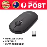 Logitech M350 Pebble Wireless Mouse Graphite Free Shipping Slim, Portable,Modern