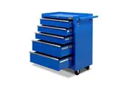 Giantz 5 Drawer Tool Box Cabinet Chest Trolley Box Garage Storage Toolbox Blue