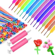 Long Balloons with Pump, 160 Pack Assorted Colors 260 Balloons,long balloons for