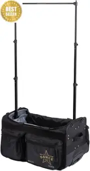 28" Dance Bag with Garment Rack & Wheels – Travel Duffle for Dance Costumes
