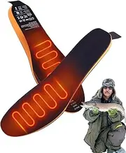 Heated Insoles Rechargeable - APP Control Heating Boot Insole 3 Temp Adjustable,3000mAh Heating Pad, Heating Cuttable Insole, USB Rechargeable Foot Warmers for Men Women
