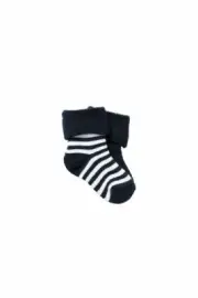 Bonds Baby 2 Pack Cosy Cuff Bootee Socks sizes 00 1 2 Colour Navy White Stripes
