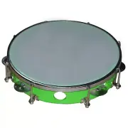 Tambourine Hand Percussion Musical Instrument Multi color (Size 10 Inch)