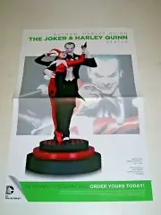 Joker & Harley Quinn Statue Promo Poster 11" x 17" DC Direct 2014 Alex Ross