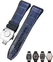 [SKXMOD] For Franck Muller Watch Band 28mm Cowhide Silicone Watch Strap Nylon Rubber Folding Buckle Watch Bands For Men Bracelet