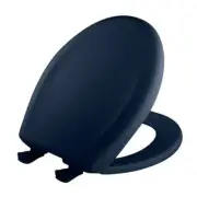 BEMIS Toilet Seat 2.31"x14.37"x16.75" Soft Close Round Plastic Closed Front Navy