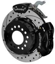 WILWOOD REAR DISC BRAKE & PARKING BRAKE KIT FOR GM C-CLIP ELIMINATORS,BLACK,DRLD