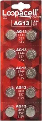 LR44 Button Cell Batteries 1.5V - LR44, 357, AG13, A76 - 10PK - Free Shipping!
