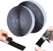 Self-Adhesive Hook and Loop Strips Tape Roll, 1in x 26.2ft Black Heavy Double