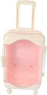 [ERINGOGO] Dollhouse Luggage Set Mini Suitcase Dolls Playset Role Play Suitcase Toy for Boys and Girls Pink Blue