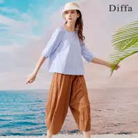 在飛比找momo購物網優惠-【Diffa】寬襬燈籠長褲-女