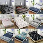 Deep Elastic Mattress Fitted Sheet Set Queen King Size Protector Pillowcases Bed