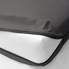 1 Piece Zipper Fitted Sheet Only - Size Zipper King Dark Gray 4 Inch Drop