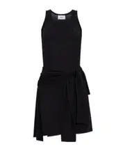 tie-front mini dress S,XS,M Black