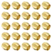 50Pcs Brass Compression Sleeves Ferrules Brass Ferrule Fitting for 3/16" OD Tube