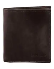 [PIERRE CARDIN] Rustic Leather Tri-Fold Wallet in Brown