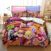 v5795 Bed Sheets Animal Crossing Bedding Sets 3PCS Duvet Cover Pillowcase Cover Kids Gifts Bed Sheets IU5795
