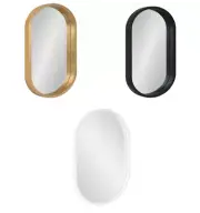 20" x 30" Travis Oval Wall Mirror (Black, Gold or White) Slim Painted Frame