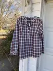 NWT Talbots Pretty White Red Green Multicolored Plaid Ruffle Neck Blouse 1X