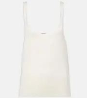 [Saint Laurent] Saint Laurent Cashmere, wool, and silk tank top UK 12 beige