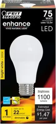 FEIT ELECTRIC OM75DM/930CA 75W A19E26 3K LED BULB