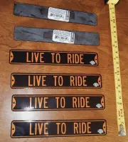 set of 6 Live To Ride Harley Davidson by Ande Rooney porcelain enamel from 2006