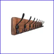 Rustic 38.6'' Coat Rack Wall Mount with 10 Heavy-Duty Hooks - Farmhouse Style