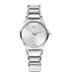 【Calvin Klein 凱文克萊】CK 白鋼殼 白面 簡約簍空鏈帶腕錶 (K3G23126)