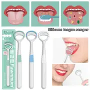Silicone Tongue Scraper Tongue Coating Cleaner Tongue Cleaning Brush Oral Care A