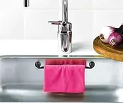 Magnetic Cloth Rail Danish Design | Made in Denmark | for Corian/Granite Sink with Special Strong Magnets (Black PE w/Special Magnets)