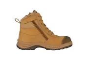King Gee Mens Tradie Zip/Lace Safety Work Boot K27105 - Wheat