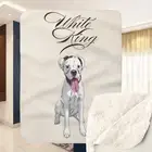 White Boxer Sherpa Blanket, Dog Lover Gift, Cozy Fleece Throw, Pet Owner