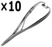 10× Dental Mathieu Needle Holder Standard 14cm Forceps Plier Surgical Instrument