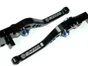 SUZUKI SFV650 GLADIUS 2009-15 SHORT BLACK BRAKE & CLUTCH LEVERS ROAD TRACK RACE