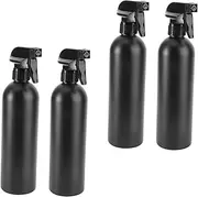 UPKOCH 4Pcs Plastic Spray Bottles Versatile Round Container for and Car Cleaning Refillable with Random Pump Head Style Black