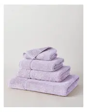 [Vue] Combed Cotton Ribbed Towel Range in Purple Heather