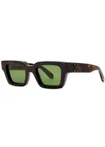 Off-white Virgil Rectangle-frame Sunglasses - Brown Havana ONE SIZE