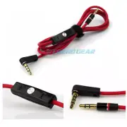4FT 3.5MM AUX REPLACEMENT CABLE CORD RED W/CONTROL TALK NOKIA LUMIA 920 HTC ONE