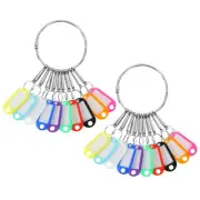 2pcs Key Organizer Keychain Holder with 10 Key Label Tags for Office Hotel