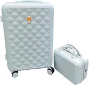 [MANUWORK] Suitcase 2 Piece Luggage Sets, Carry On Luggage with 14" Cosmetic Cases Hardshell Suitcase Sets Carry-on Luggage