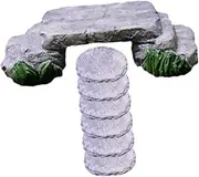 KONTONTY DIY Mini Mushroom Pedal Ornament for Garden Bonsai Tiny Bridge Micro Landscape Decor 1 Set